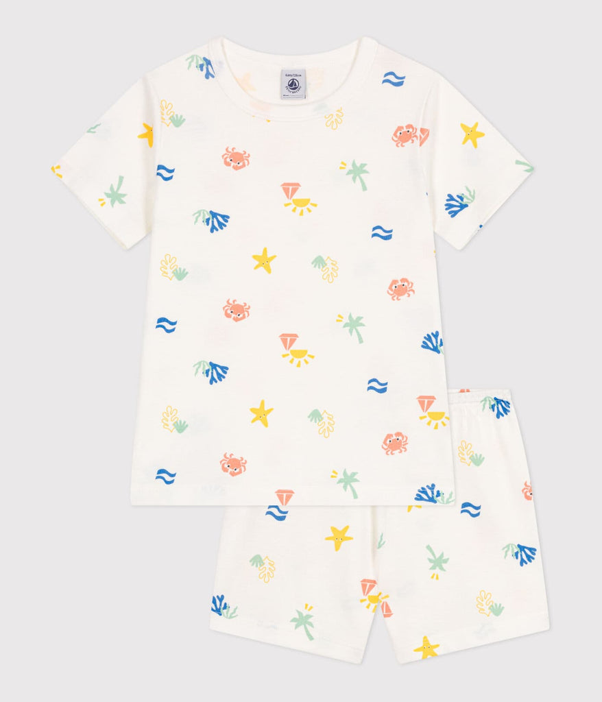 Pyjama short enfant - marshmallow blanc/multico (divers