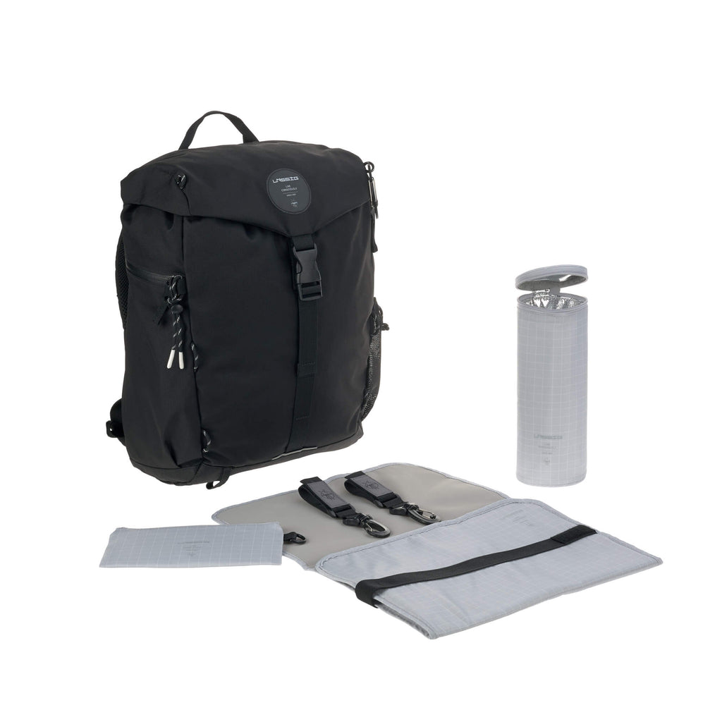 Outdoor Wickelrucksack Schwarz - Wickeltasche