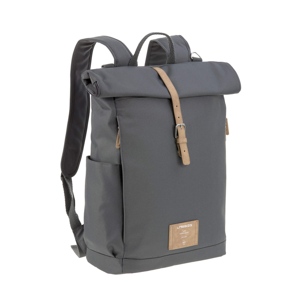 Sac à dos à langer Rolltop anthracite - Voyage bébé