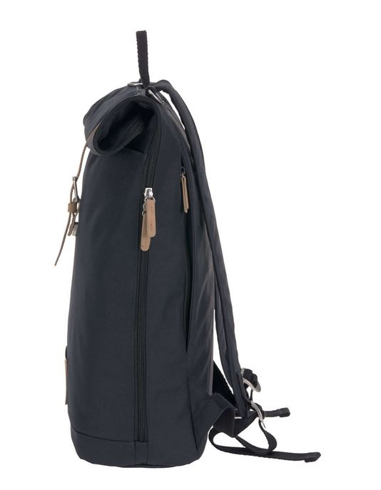 Mitternachtsblauer Rolltop-Wickelrucksack – Babyreise