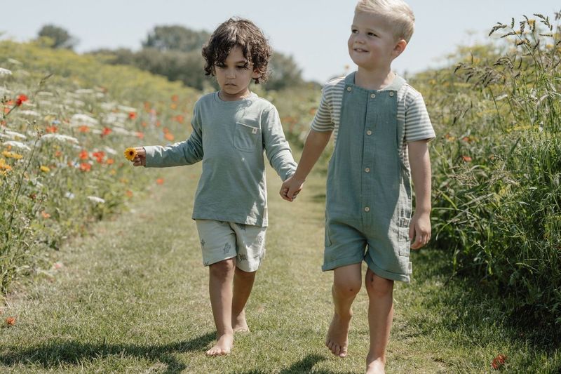 Salopette courte Forest Green (tailles 74-104) - Little