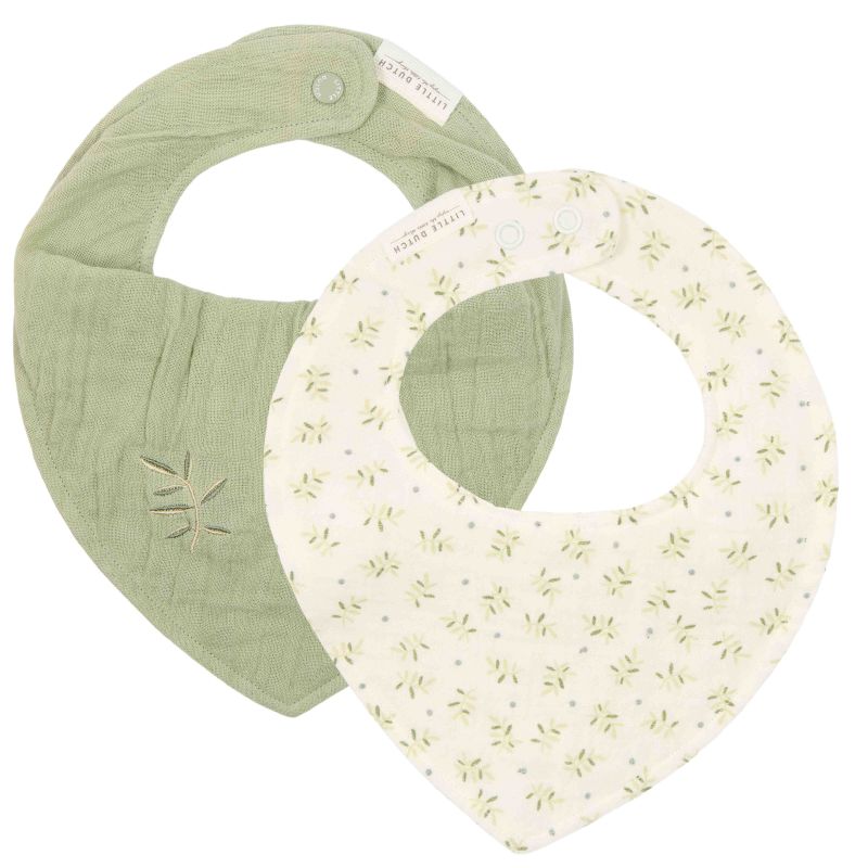 Set de 2 Bandanas mousseline - Blueberry leaves & Sage