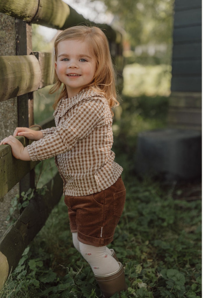 Short en velours côtelé - Walnut brown (tailles 74-104)