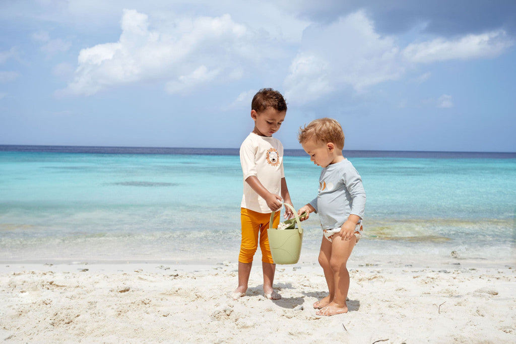 T - shirt anti - UV manches longues enfants - Lune bleu