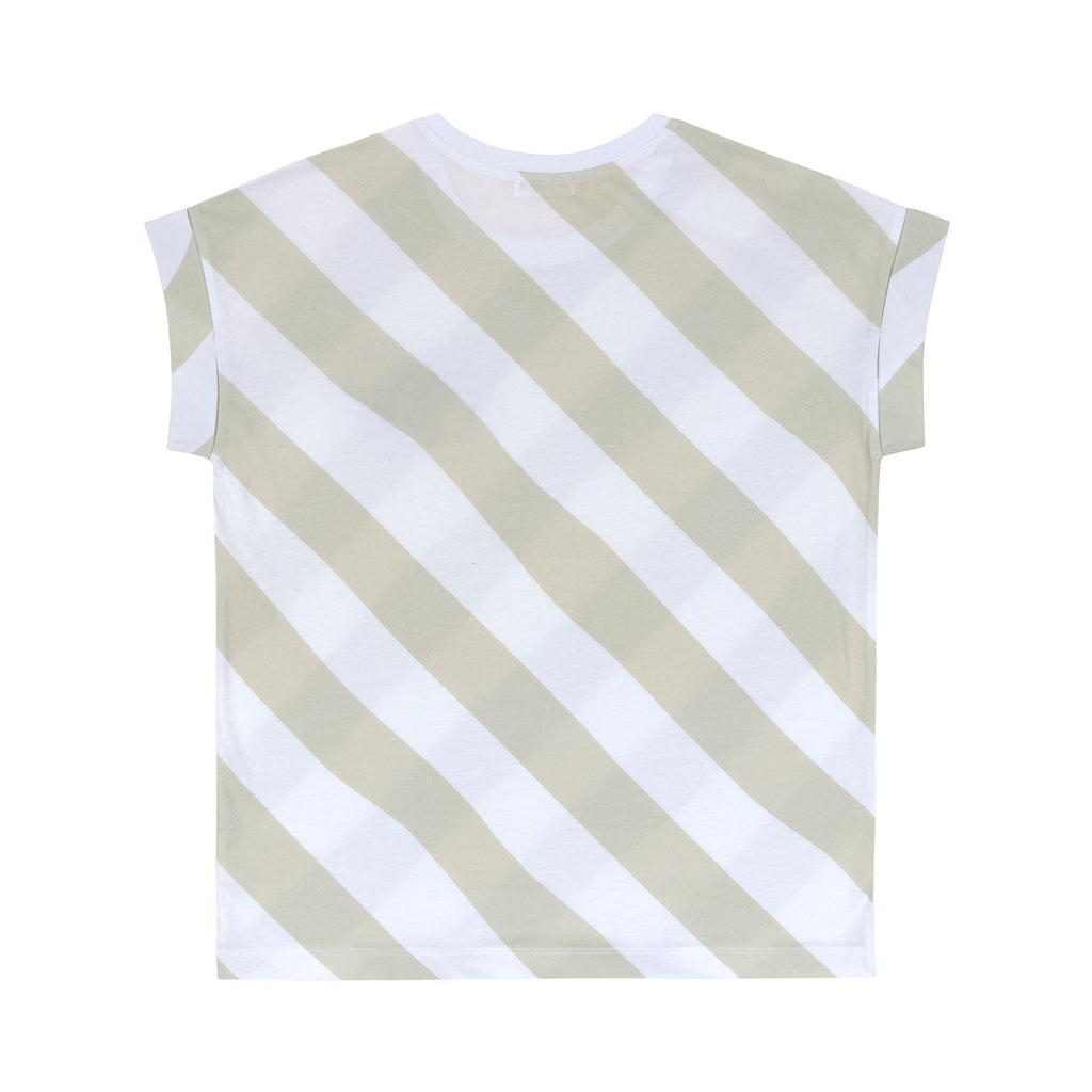 Weibliches T-Shirt Happy - Milky/light khaki (verschiedene Größen)