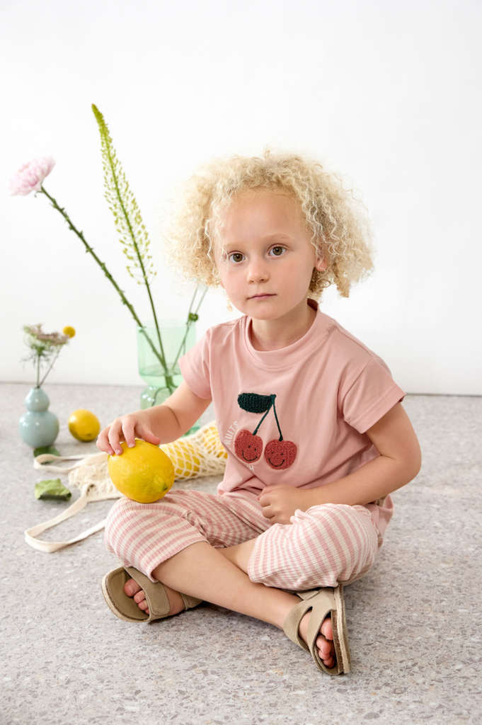 Jersey T-Shirt Cherry - Peach (verschiedene Größen 7Monate - 6Jahre)