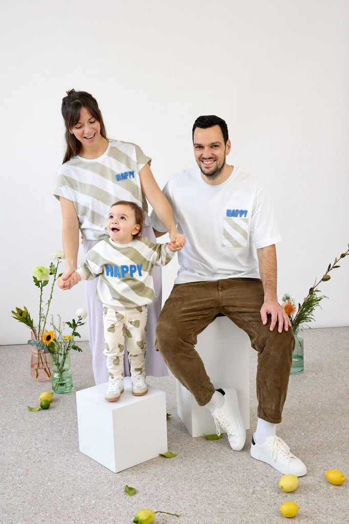 Unisex T-Shirt Happy - Milky (verschiedene Größen S-XL) - T-Shirt