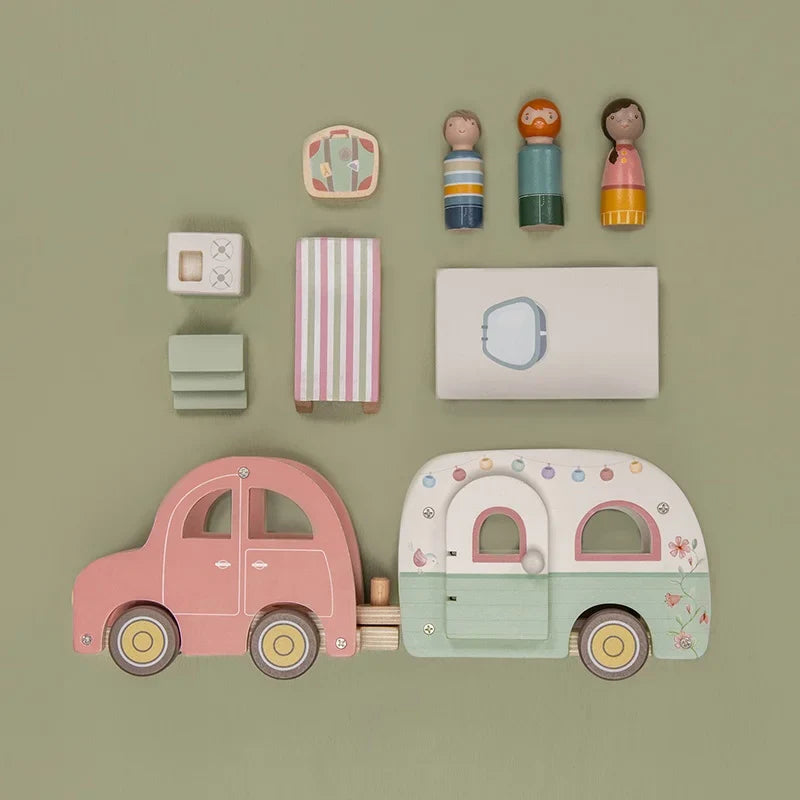 Voiture Jouets avec caravane - Jouets en bois